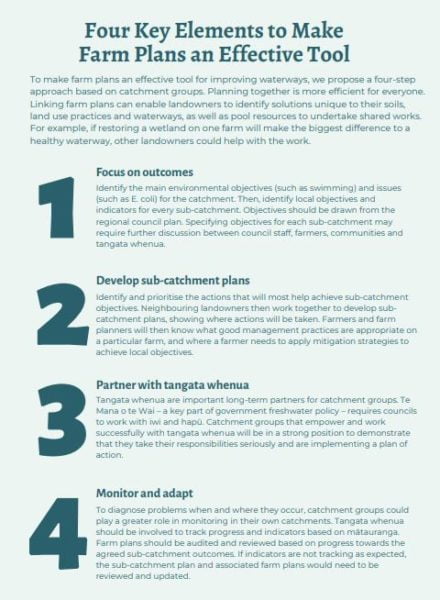 Printable 4-step plan for developing an effective farm plan based on catchment groups (PDF, 1 page)