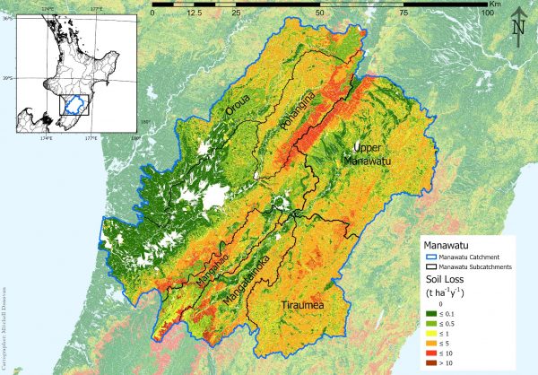Manawatu soil loss map
