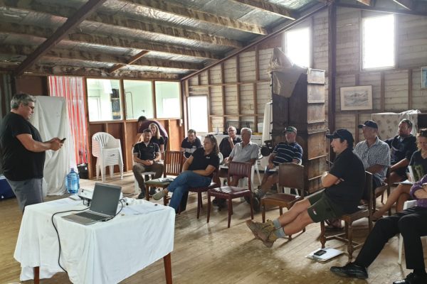 The second diversification workshop was held in Phil Weir’s woolshed, with guest speakers from EastPack, Maui Milk, hydrogeologist Clare Houlbrooke and a farmer who is diversifying into avocado