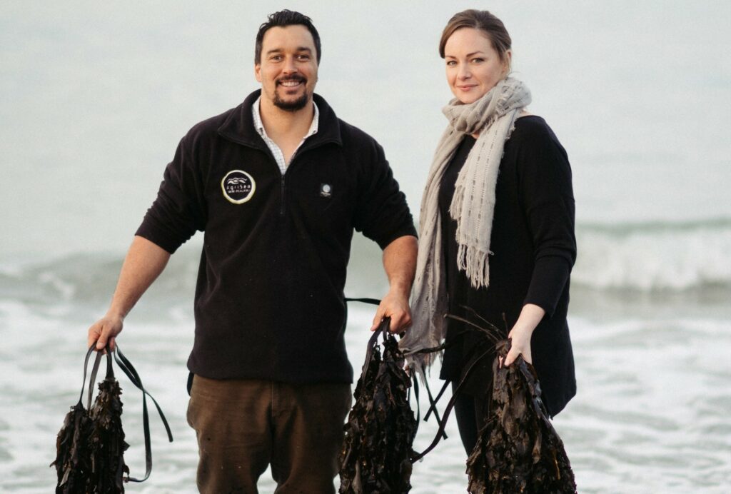 Tane and Clare Bradley of AgriSea, which leads the Rere ki Utu, Rere ki Tai project