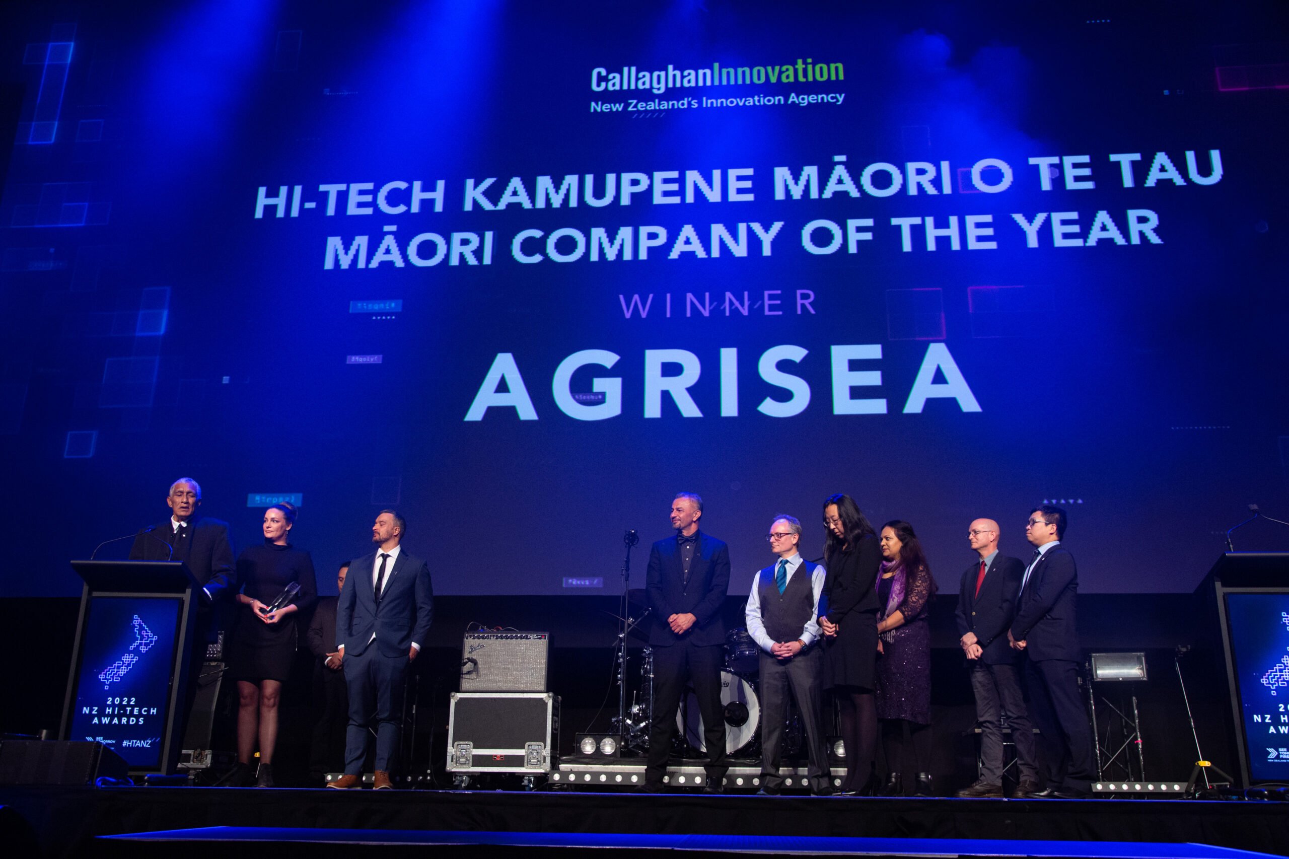 AgriSea won the NZ Hi-Tech Kamupene Māori o te Tau – Māori Company of the Year Award for 2022
