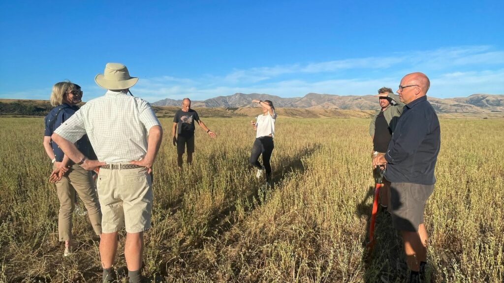 A field visit to undertake a visual soil assessment and identify risk areas as part of the small landholder environmental planning workshop
