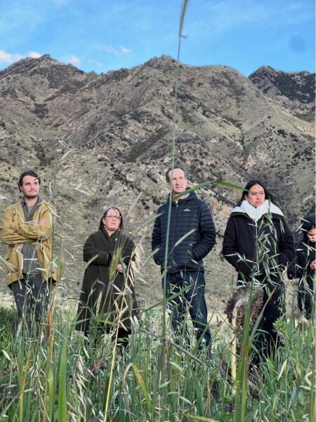 Field visit to Lake Hawea Station, Ben Young, Sonya Cole, Dr James Turner, Karioi White