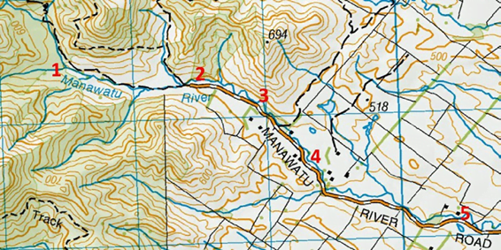 Figure 1. Spatial representation of Manawatū River sample sites for eDNA investigation.