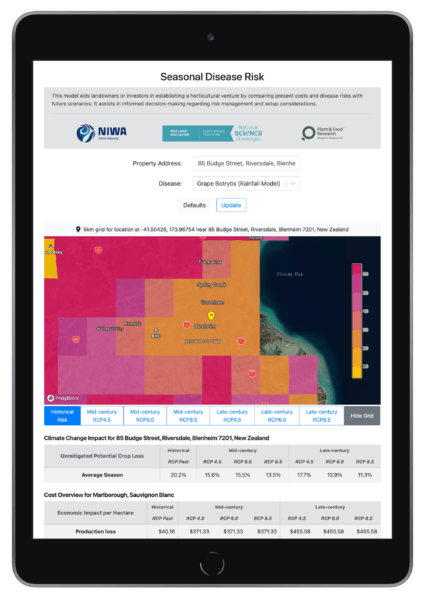 The new tool provides a ‘farm level’ view of plant disease risk under a changing climate.