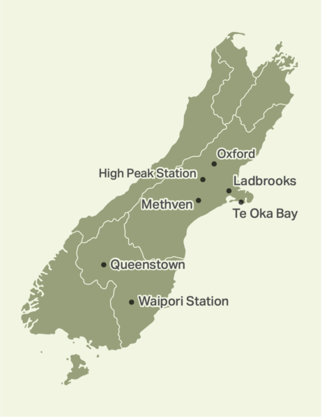 Figure 1: Seven site locations